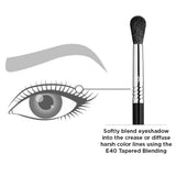 SIGMA E40 Tapered Blending Brush - Black/Chrome