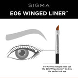 SIGMA E06 Winged Liner Brush - Black/Chrome